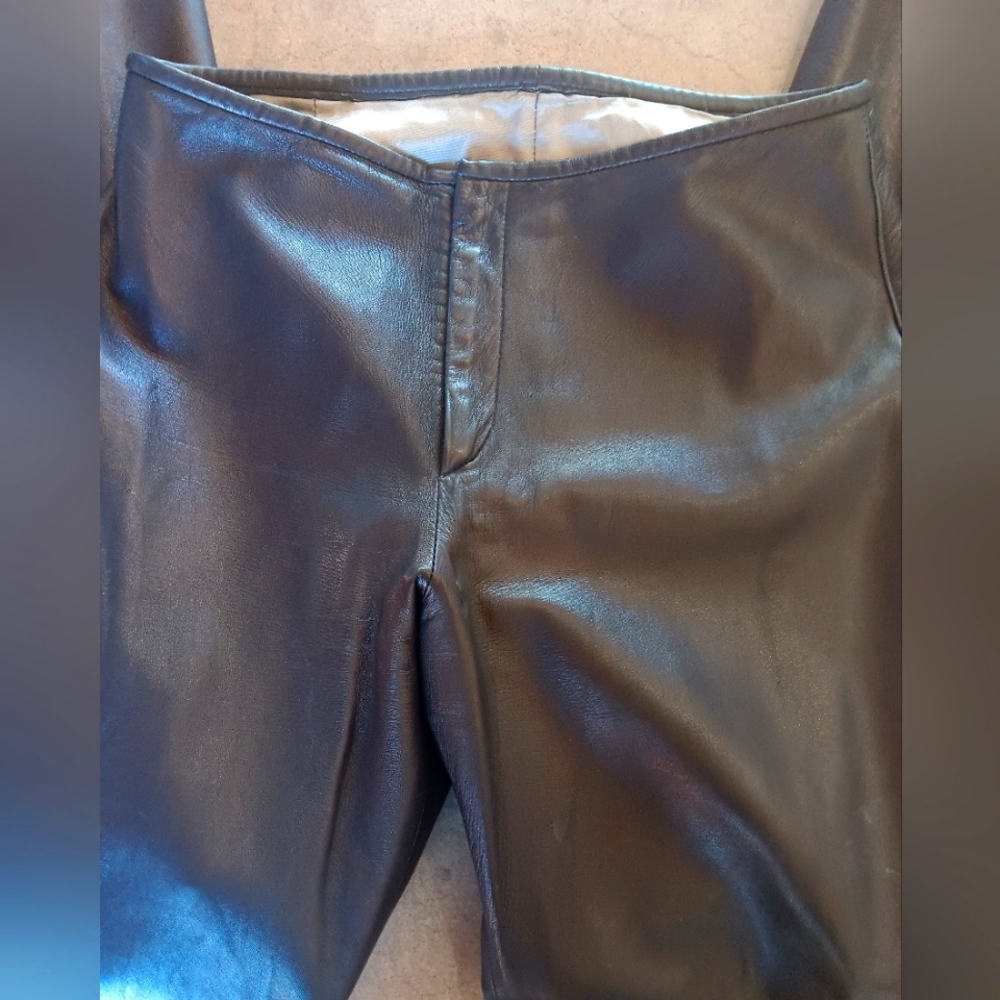 The Softest Black Leather Cigarette Pants